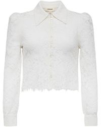L'Agence - 'Agence Anita Lace Blouse Top - Lyst