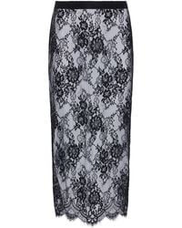 L'Agence - Makena Lace Pencil Skirt - Lyst