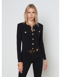 L'Agence - Cardigan Toulouse En Noir - Lyst