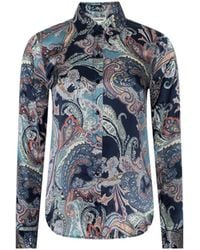 L'Agence - Tyler Silk Blouse Top - Lyst