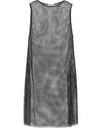 L'Agence - Angela Mesh Cover-up Dress - Lyst