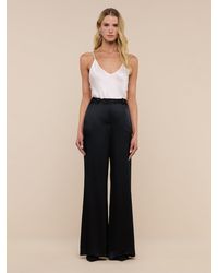 L'Agence - Pilar Silk Wide-leg Pant - Lyst