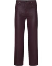 L'Agence - Wanda Coated Cropped Wide-Leg Jean - Lyst