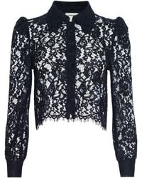 L'Agence - Anita Lace Blouse Top - Lyst