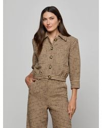 L'Agence - Jia Cropped Tweed Jacket - Lyst