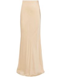L'Agence - Zeta Satin Maxi Skirt - Lyst