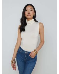 L'Agence - Ceci Sleeveless Turtleneck - Lyst