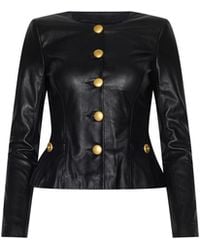 L'Agence - Mariella Leather Jacket - Lyst