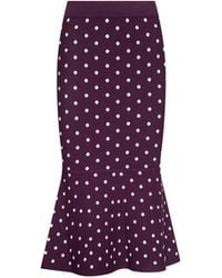 L'Agence - 'Agence Mae Knit Flare Skirt - Lyst