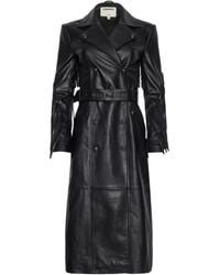 L'Agence - Celina Fringed Leather Trench - Lyst