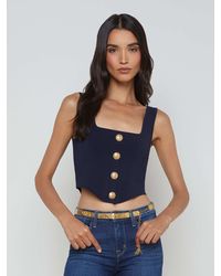 L'Agence - Top Saga En Minuit/Doré - Lyst