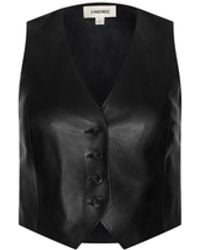 L'Agence - Jianna Leather Vest - Lyst