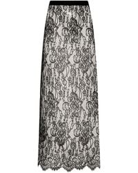 L'Agence - Raymonde Lace Maxi Skirt - Lyst