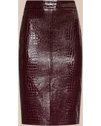 L'Agence - Violetta Vegan Leather Skirt - Lyst