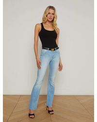 L'Agence - Sneeki Low-Rise Straight-Leg Jean - Lyst