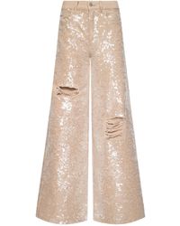 L'Agence - Quincy Embellished Wide-Leg Jean - Lyst