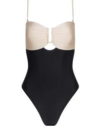 L'Agence - Emilia Bandeau One-Piece Swimsuit - Lyst