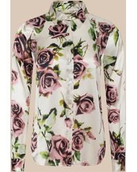 L'Agence - Tyler Silk Blouse Top - Lyst