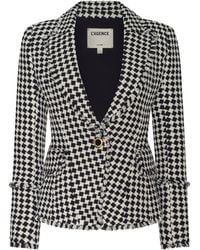 L'Agence - Kaisley Tweed Blazer - Lyst
