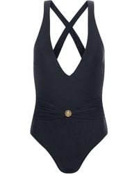 L'Agence - Lisa Plunge One-Piece Swimsuit - Lyst