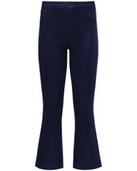 L'Agence - Kendra Coated Cropped Flare Jean - Lyst