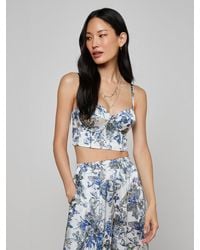 L'Agence - Sonya Silk Bustier - Lyst