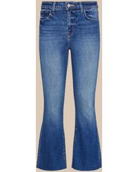 L'Agence - Kendra Cropped Flare Jean - Lyst