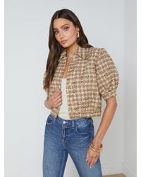 L'Agence - Cove Cropped Tweed Jacket - Lyst