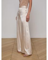 L'Agence - Gavin Silk Wide-Leg Pants - Lyst