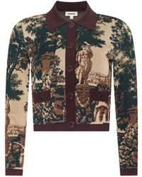 L'Agence - Osiris Jacquard Cardigan - Lyst