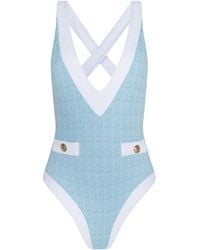 L'Agence - Lisa Plunge One-Piece Swimsuit - Lyst