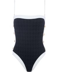 L'Agence - 'Agence Tory Bandeau One-Piece Swimsuit - Lyst