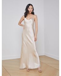 L'Agence - Robe De Soirée En Soie Serita - Lyst