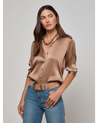 L'Agence - 'Agence Dani Silk Blouse Top - Lyst