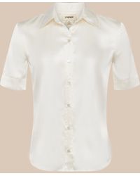 L'Agence - Ellah Short Sleeve Blouse - Lyst