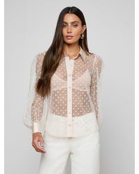 L'Agence - Sophie Long-Sleeved Blouse Top - Lyst