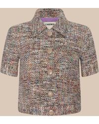 L'Agence - Veste En Tweed Chita, Tweed Multicolore - Lyst