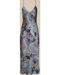 L'Agence - Seridie Silk Slip Dress - Lyst