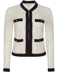 L'Agence - Zephyra Pointelle Knit Cardigan - Lyst