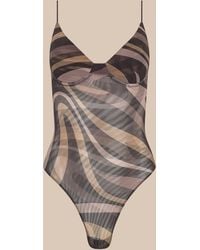 L'Agence - Elowen Mesh Bodysuit - Lyst