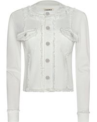 L'Agence - Yarin Collarless Fray Jacket - Lyst