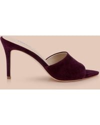 L'Agence - Lolita Suede Open-Toe Mule - Lyst