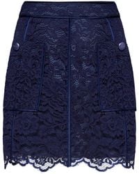 L'Agence - Riven Lace Mini Skirt - Lyst
