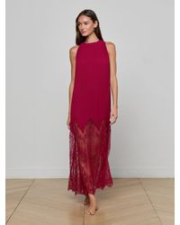 L'Agence - Robe De Plage Adalynn, Bordeaux Profond - Lyst