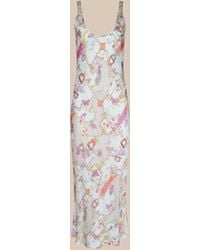 L'Agence - Akiya Satin Maxi Dress - Lyst