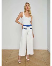 L'Agence - Madrid Wide-Leg Knit Pants - Lyst