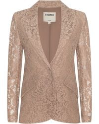 L'Agence - Chamberlain Lace Blazer - Lyst