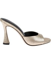 L'Agence - Avery Leather Open-Toe Mule - Lyst