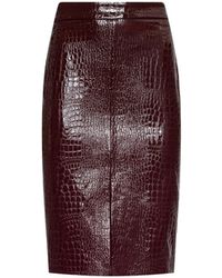 L'Agence - Violetta Vegan Leather Skirt - Lyst