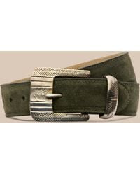 L'Agence - Aya Suede Belt - Lyst
